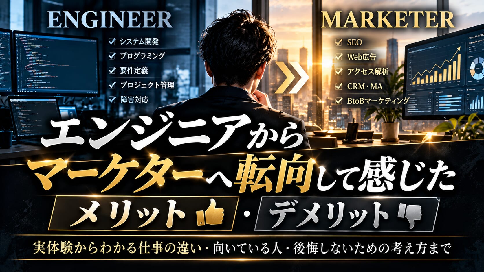 エンジニアからマーケターへ転向して感じたメリット・デメリット【実体験】